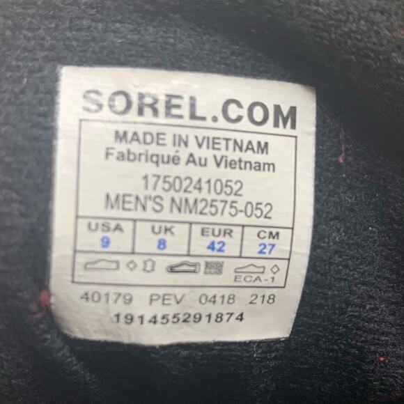 Sorel Mens Cheyenne Waterproof Winter Boot Size 9
